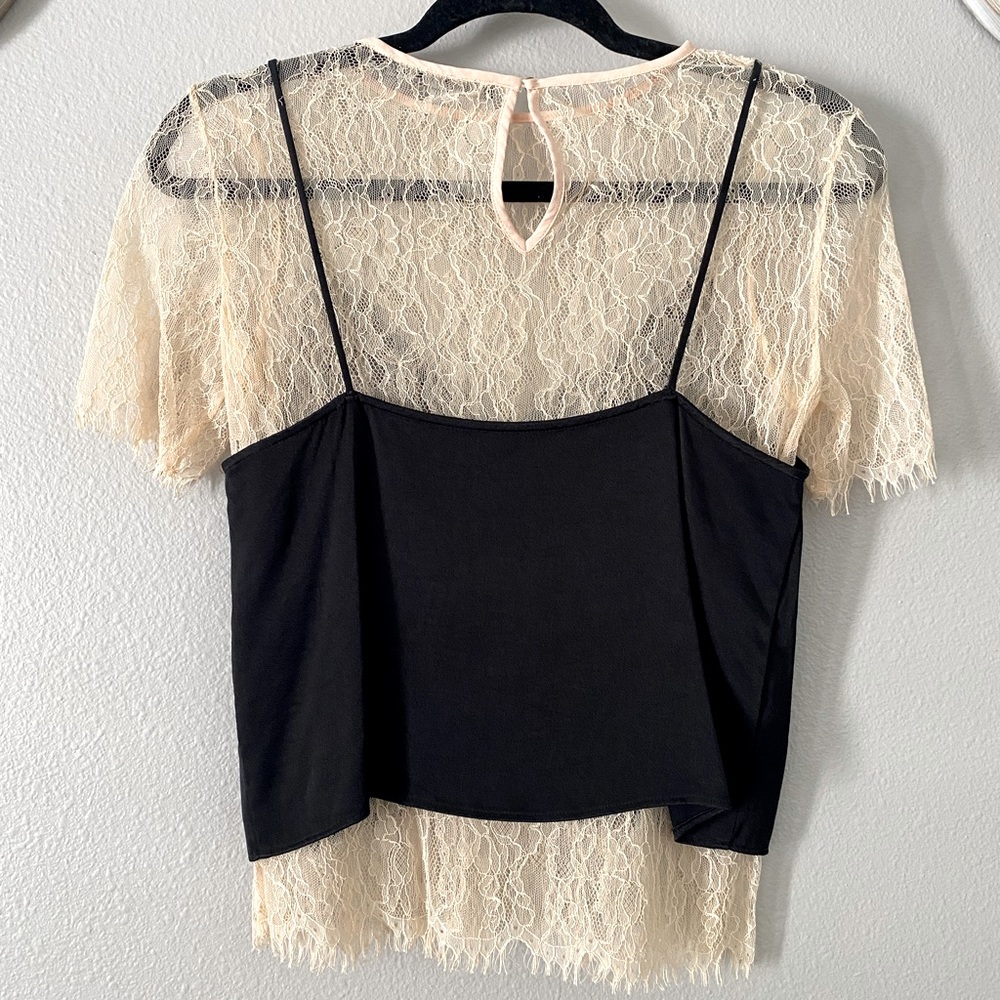 Zara lace black cami top - Picture 4 of 5